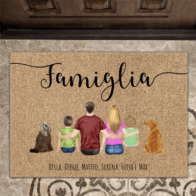 Pet Printed – Famiglia – Zerbino personalizzato – Pet Printed EU