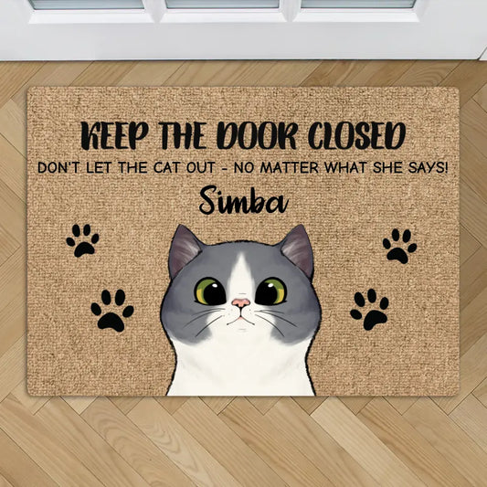 Curious cats - Personalised doormat