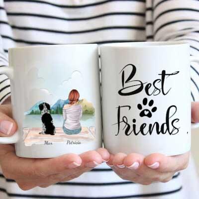 Woman with pets - Personalised mug - Featured Image