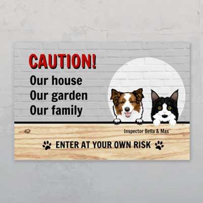 Caution - Personalised Garden Sign - Featured Image