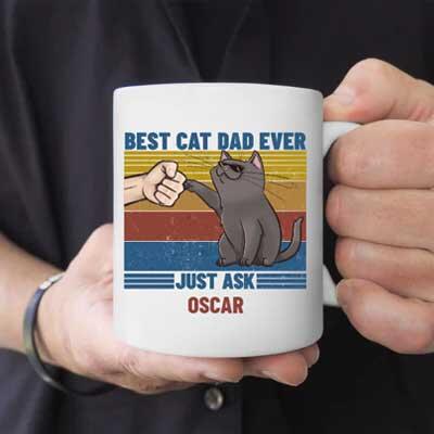 Best cat dad ever - Personalised Mug - Featured Image