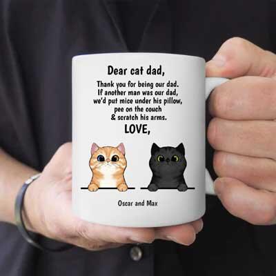 Dear cat parent (curious cats) - Personalised mug