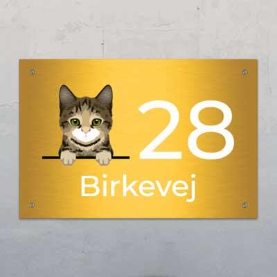 Peeking cats and house number - Personalised Door Sign - Featured Image