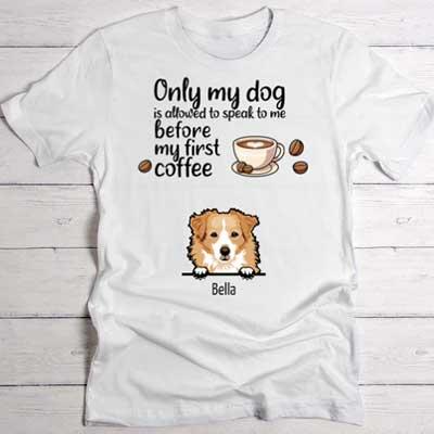 Coffee and dogs - Personalised T-Shirt