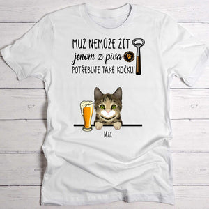 Pivo & Mňau - personalizované tričko - Featured Image