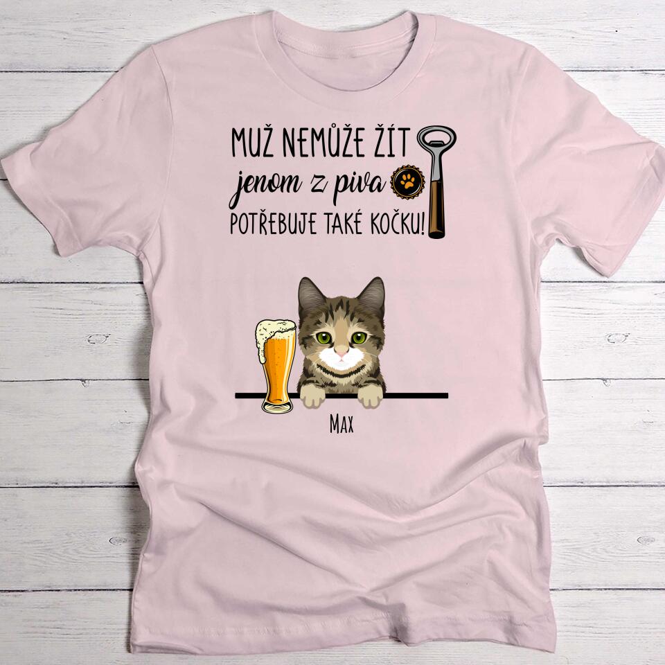 Pivo & Mňau - personalizované tričko