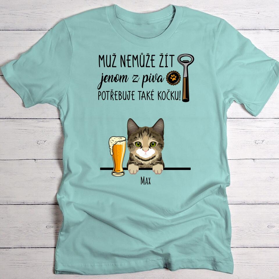 Pivo & Mňau - personalizované tričko