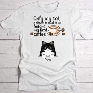 Coffee and Cats - Personalised T-Shirt - Featured Image
