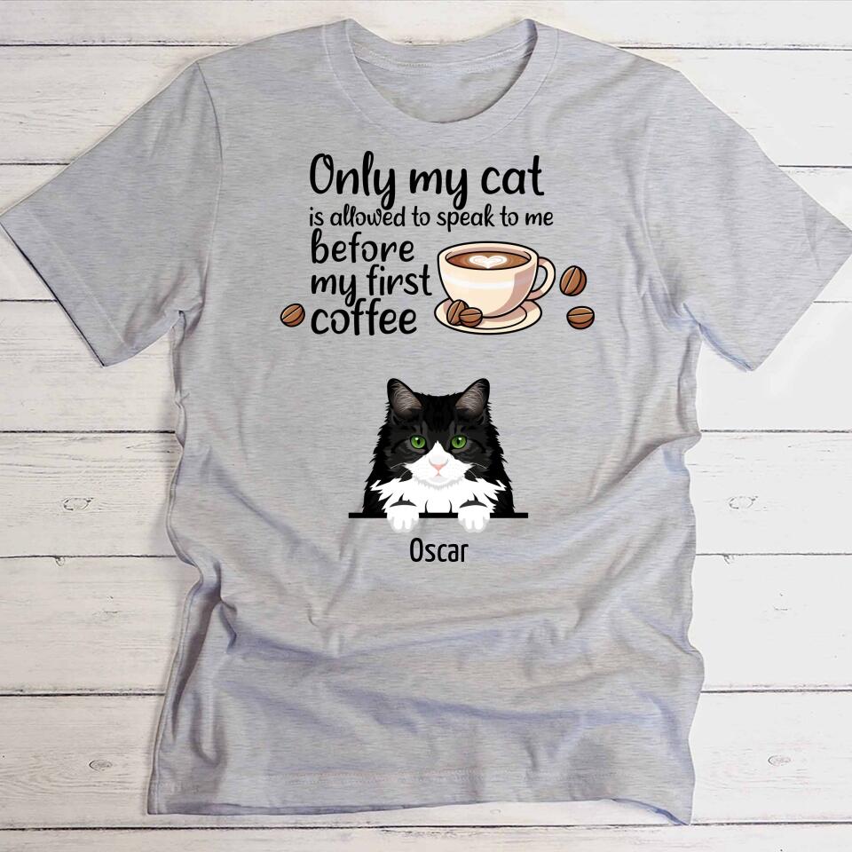 Coffee and Cats - Personalised t-shirt