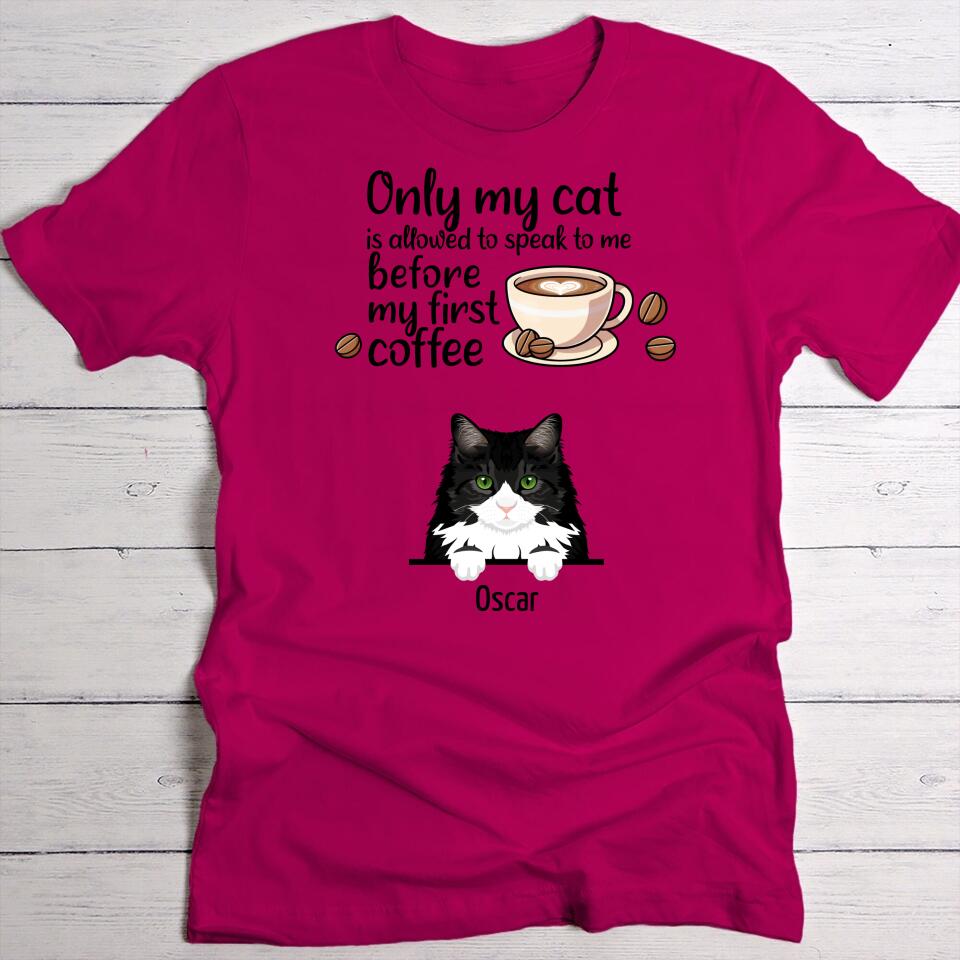 Coffee and Cats - Personalised t-shirt