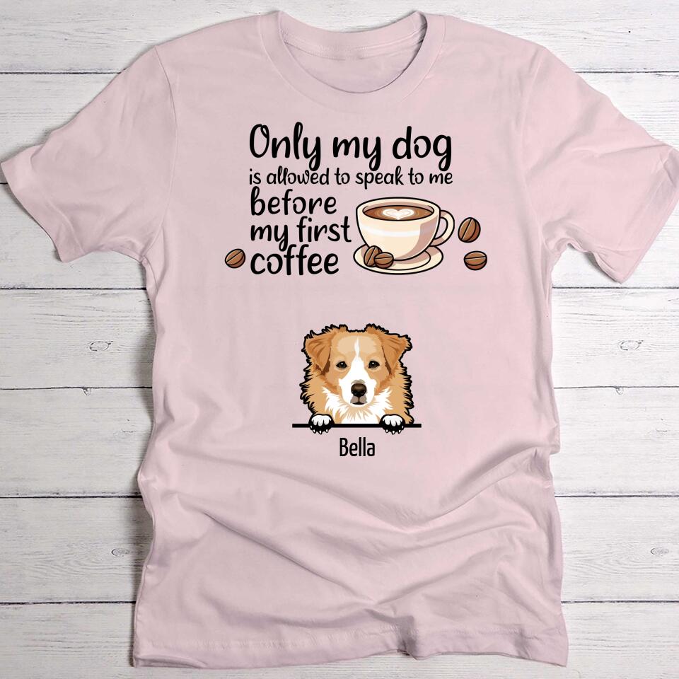 Coffee and dogs - Personalised t-shirt