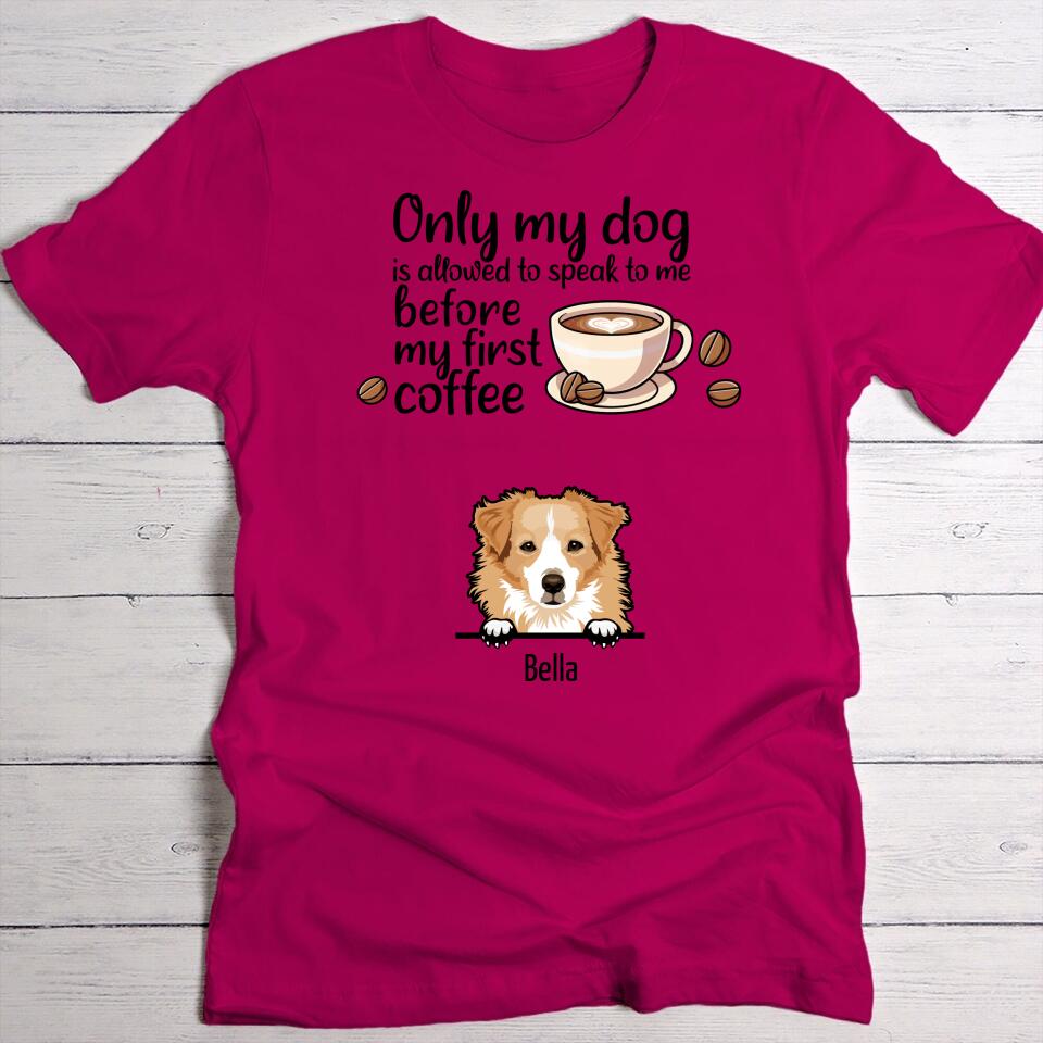 Coffee and dogs - Personalised t-shirt
