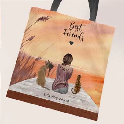 Together with my pet - Personalised Tote Bag - Featured Image