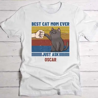 Best cat mom ever - Personalised T-Shirt - Featured Image