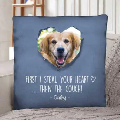First I Steal Your Heart - Personalised pillow