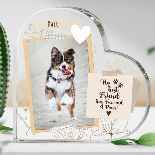 Your photo - Personalised glass heart