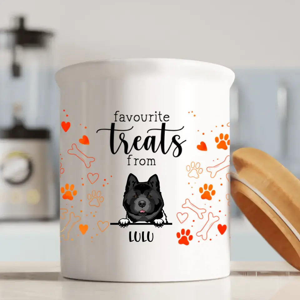 Favourite treats - Personalised treat jar