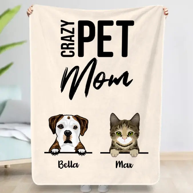 Peeking pets - Personalised Blanket