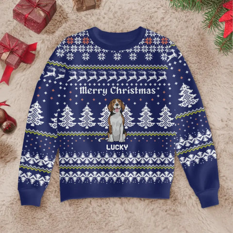 Merry Christmas - Personalised Ugly Christmas Sweater - Featured Image