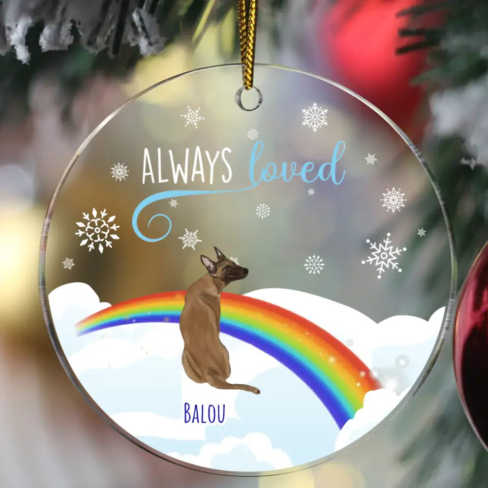 Always loved - Personalised acrylic ornament