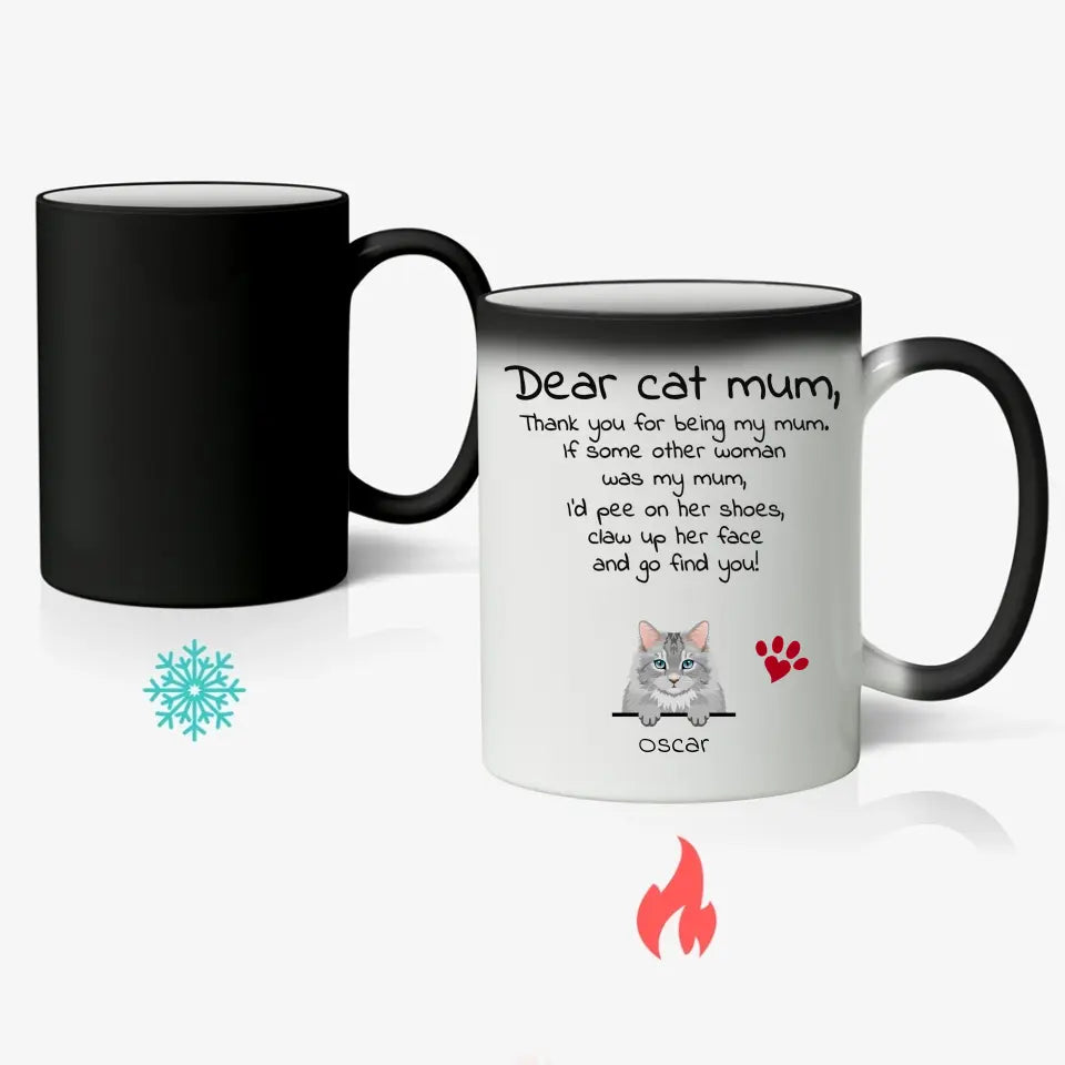 Dear cat pawrent - Personalised mug