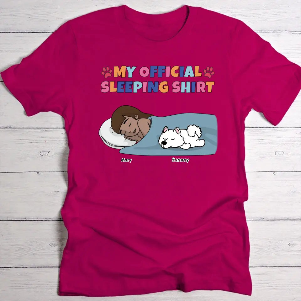 My official sleeping shirt - Personalised t-shirt