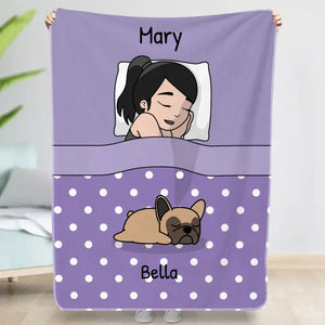 Cuddle time with pets Single - Personalised Blanket - Featured Image