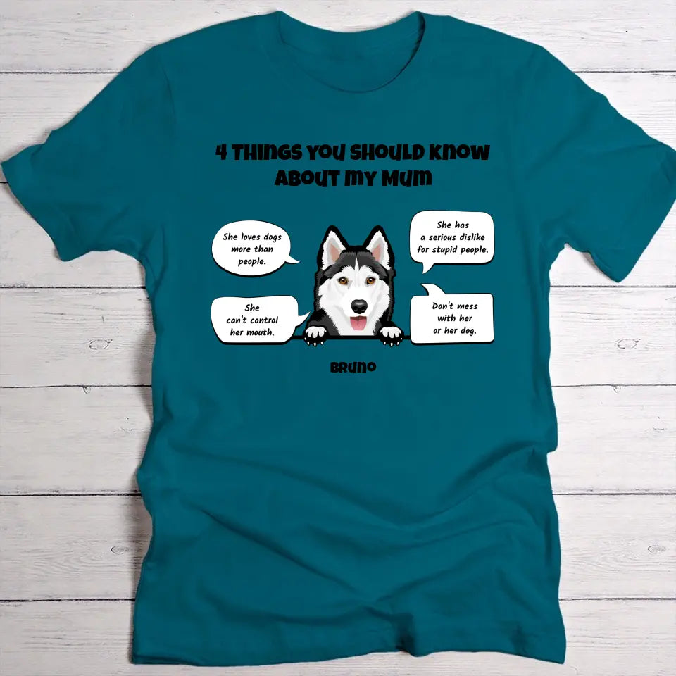 4 Things About My Pawrent - Personalised T-shirt