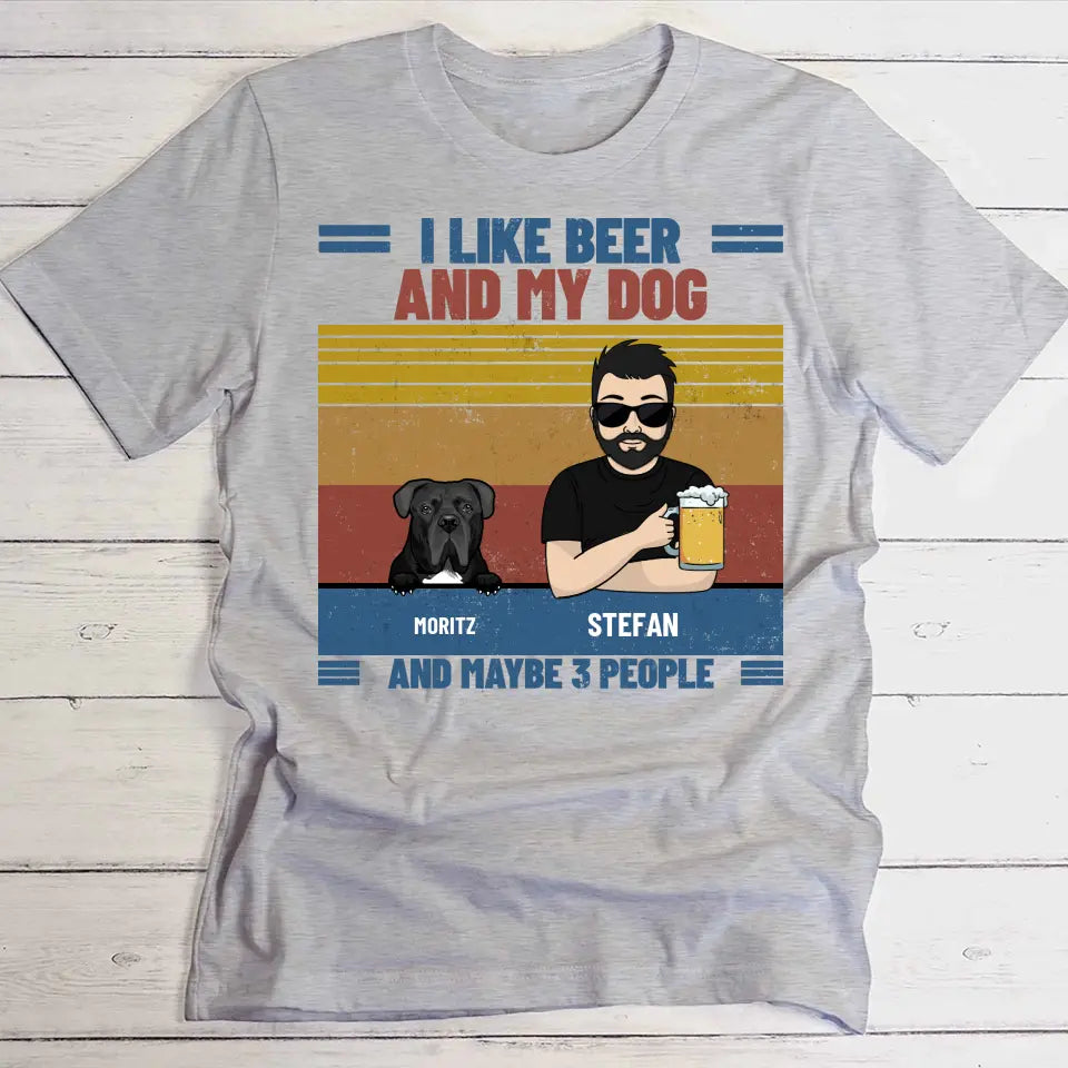 I like beer & my pets - Personalised t-shirt