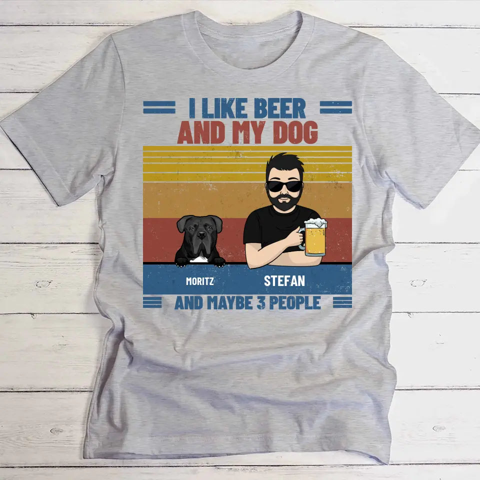 I like beer & my pets - Personalised T-Shirt