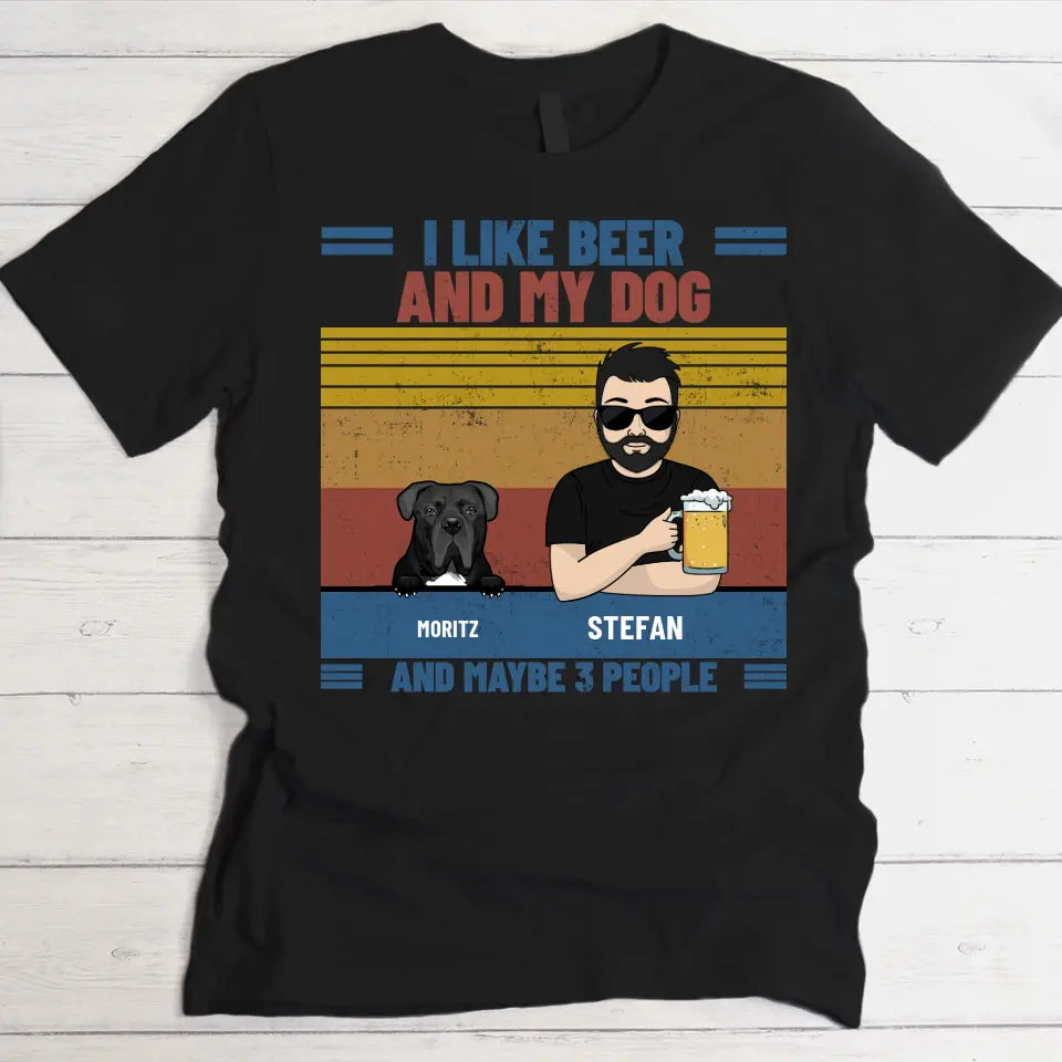 I like beer & my pets - Personalised T-Shirt