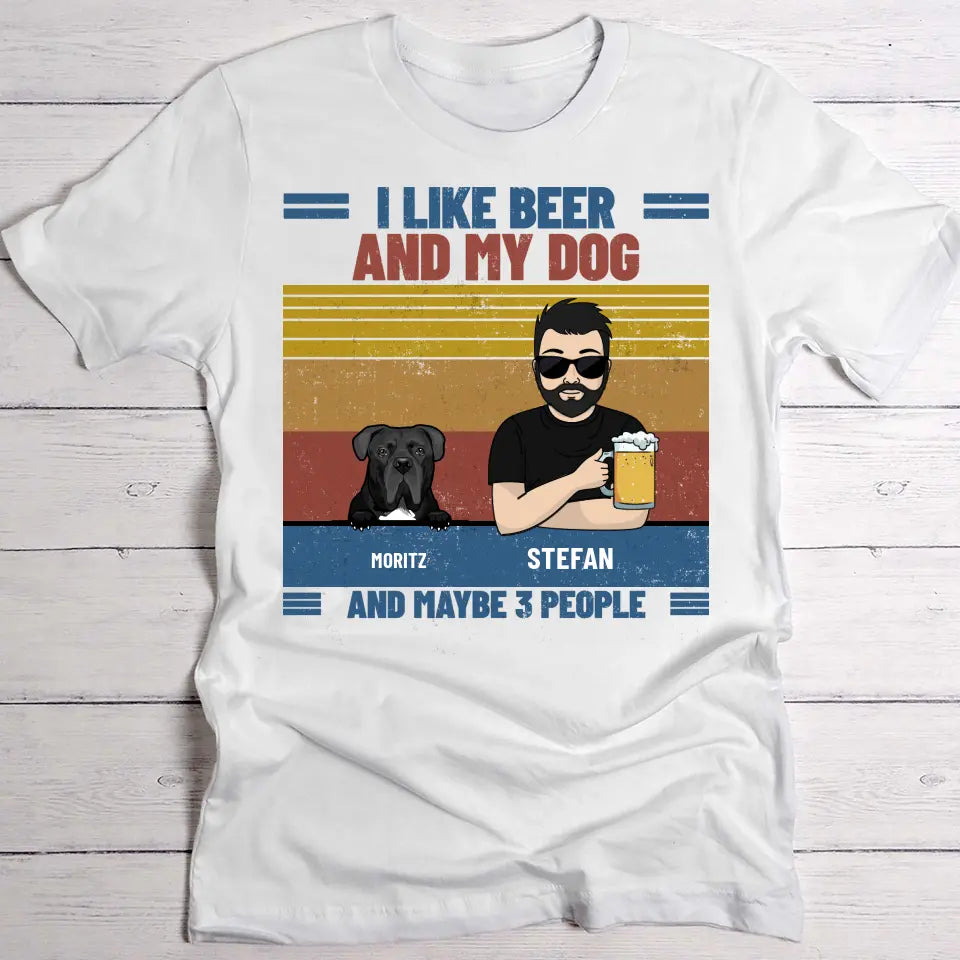 I like beer & my pets - Personalised T-Shirt