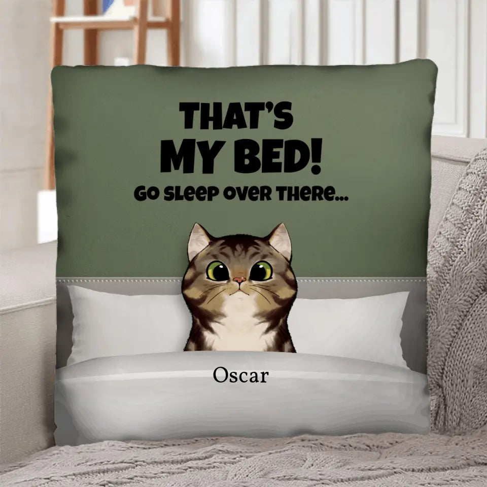 Our bed (cats) - Personalised pillow