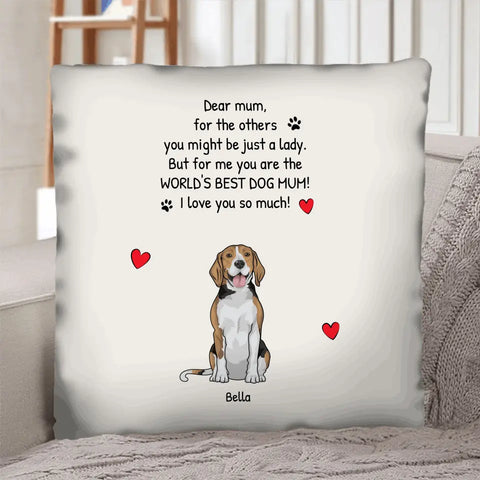 World's Best Dog Mom - Personalised Pillow - Featured Image