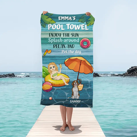 My Pool Towel - Personalised beach towel - Featured Image