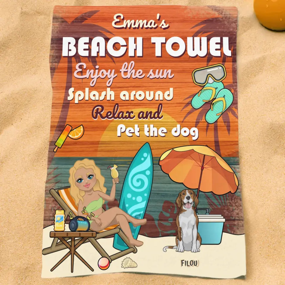 My Beach Towel - Personalised beach towel