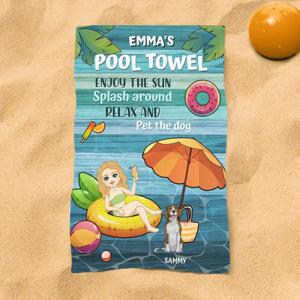 My Pool Towel - Personalised beach towel