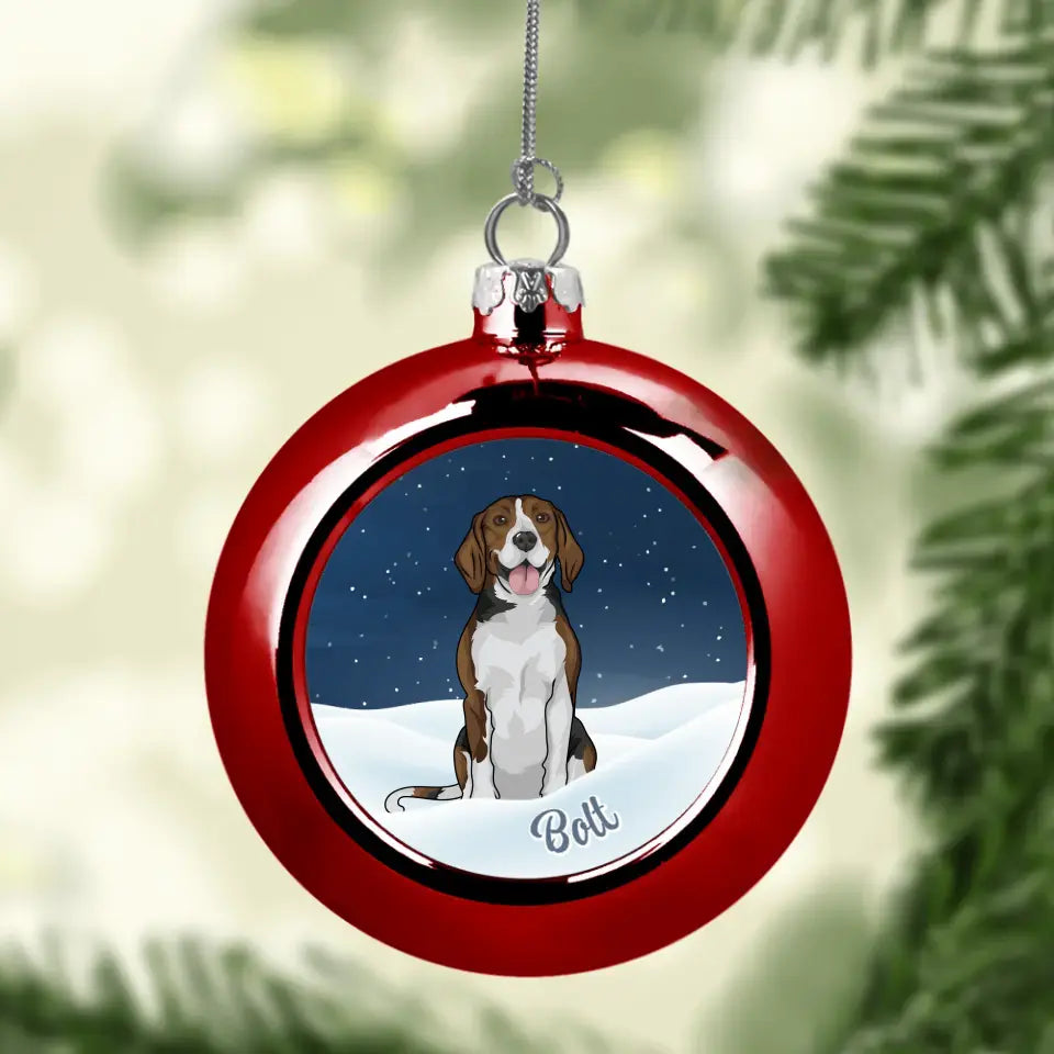 Snow - Personalised Christmas bauble