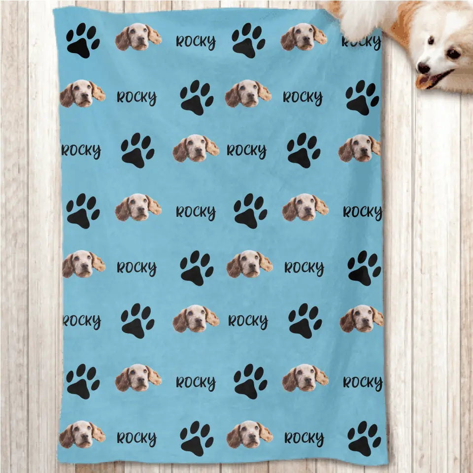 Personalised puppy online blanket