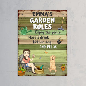 Garden rules with the dog - Personalised Garden Sign - Featured Image