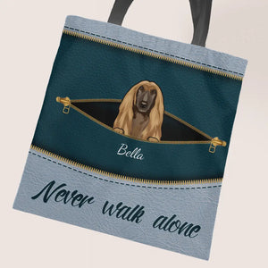 Never walk alone leather look dogs - Personalised Tote Bag - Featured Image