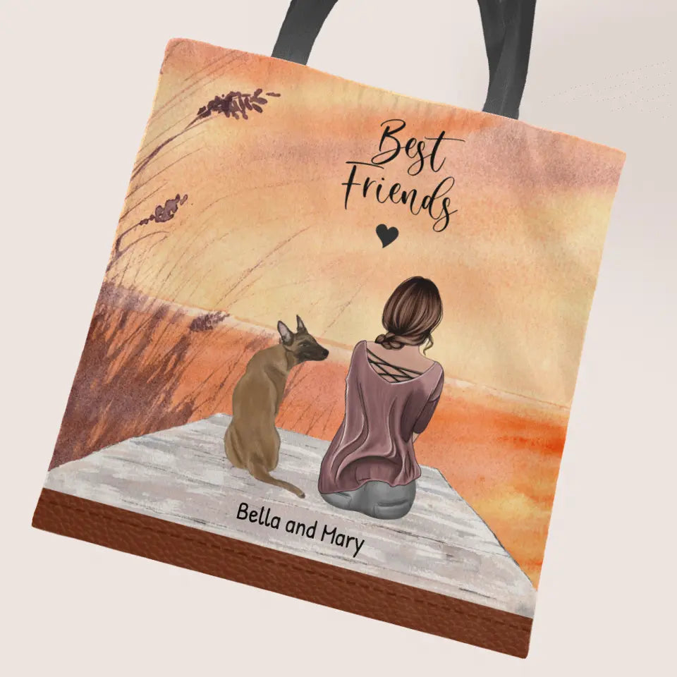 Together with my pet - Personalised tote bag