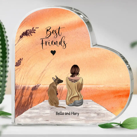 Together with my pet - Personalised glass heart - Featured Image