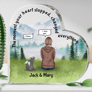 The moment with cats - Personalised Glass Heart - Featured Image