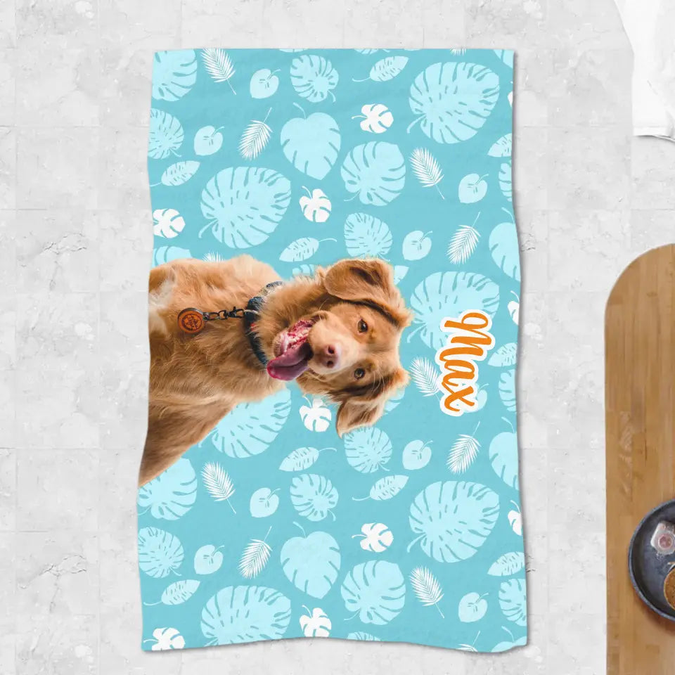 Your photo with pattern - Personalised towel