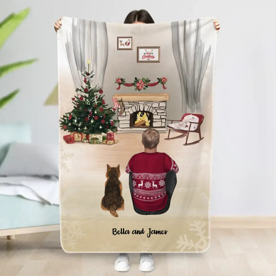 By the fireplace - Personalised blanket