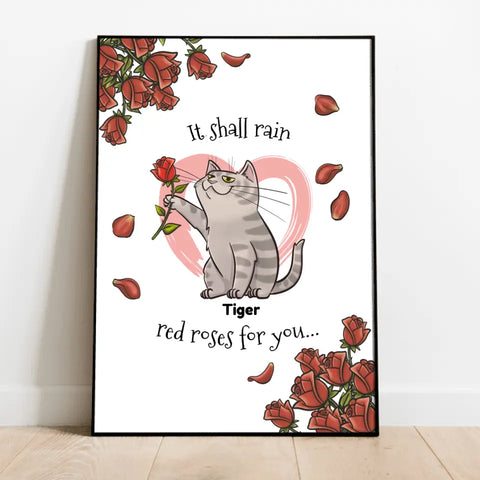 Your cat with a rose - Personalised Poster - Featured Image