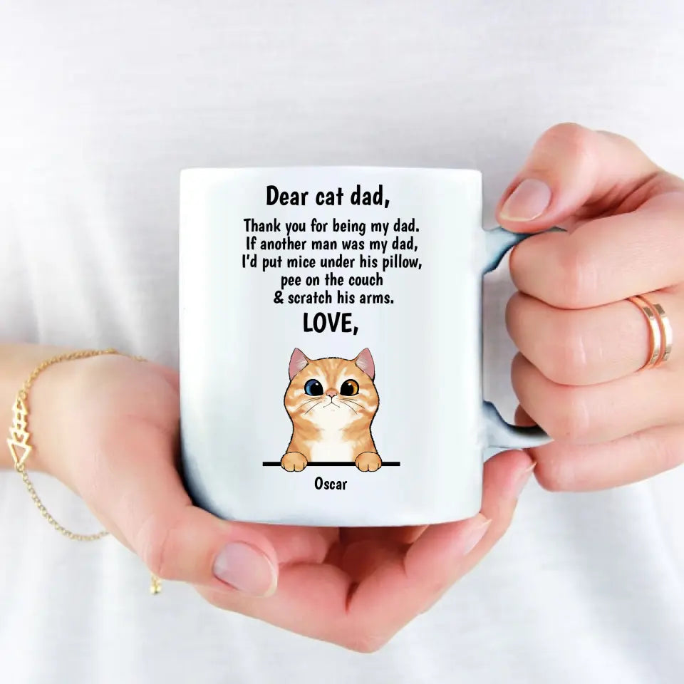 Dear cat parent (curious cats) - Personalised Mug