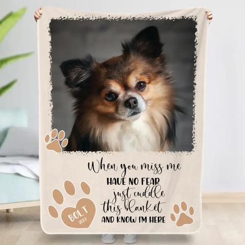 When you miss me - Personalised Blanket - Featured Image