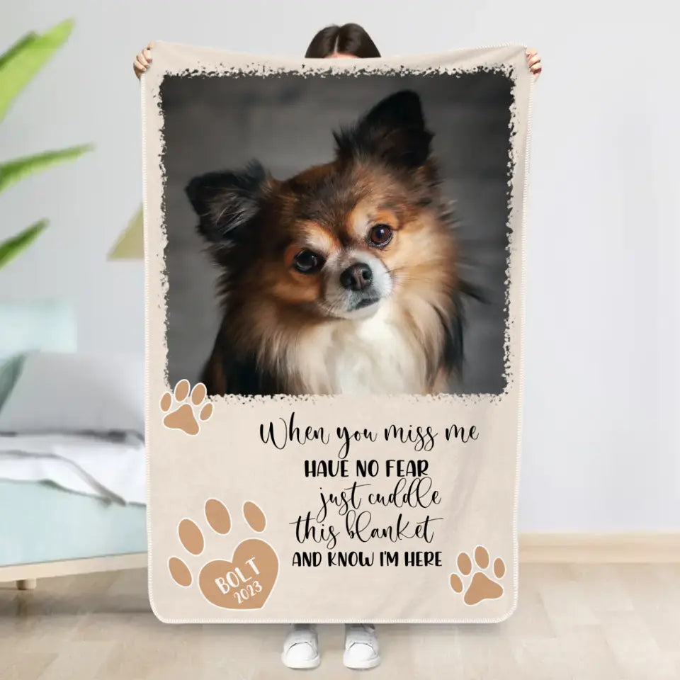 When you miss me - Personalised blanket